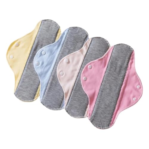 OYZOQ 4 Stück Waschbare Slipeinlagen,Graphenmaterialien Waschbar Damenbinden für Menstruation, Auslaufsicheres Design für Frauen und Mädchen(23cm) von OYZOQ