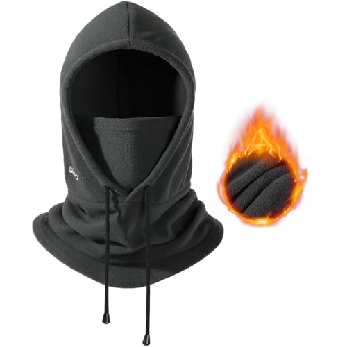 OZERO Sturmhaube Winter,Winddichte Balaclava Skimütze Thermo Skimaske,Verstellbare Warme Gesichtsmaske für Herren Damen Skifahren,Snowboard,Motorrad und Fahrrad von OZERO