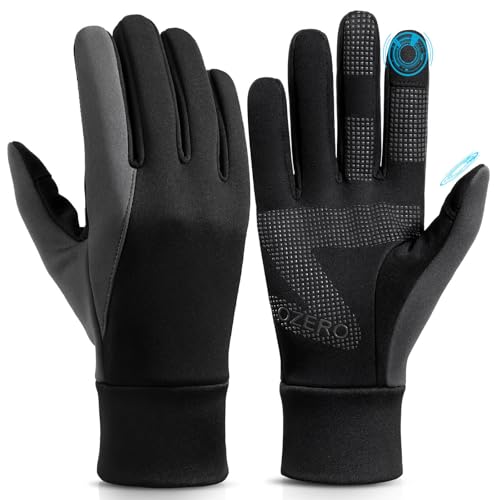 OZERO Herren Wasserdicht Thermohandschuhe, Touchscreen Winterhandschuhe Fahrhandschuhe Fahrradhandschuhe Laufhandschuhe (XL) von OZERO