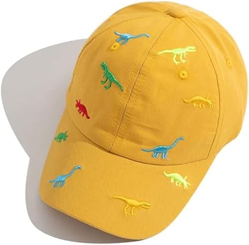 Kinder Baseball Cap für Jungen Mädchen Dinosaurier Stickerei Verstellbar Sport Baumwolle Kappe Sonnenhut UV Schutz Basecap Sommer Herbst Kinder Schirmmütze Golf Cap für 2-6 Jahren Baby Jungen Mädchen von OZFZEP