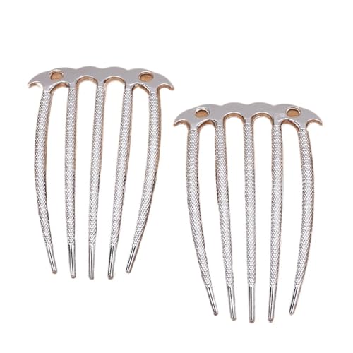 2 stücke 48 * 72mm Legierung Haar Kämme Frauen Schmuck Machen DIY Haar Zubehör, Die Entdeckungen Teile Haarnadeln(Silver) von OZLCUA