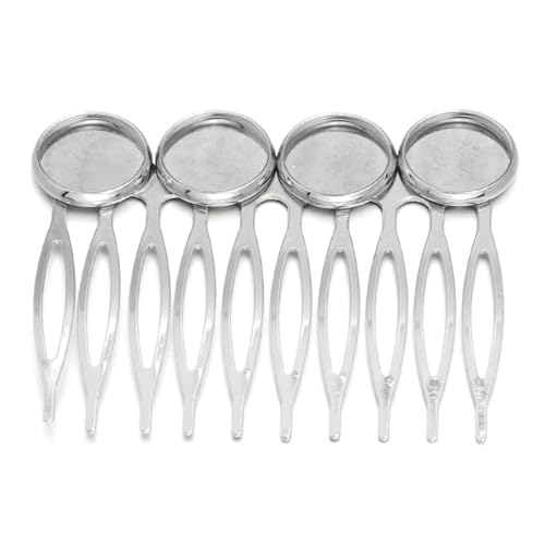 5/10pc Basis Zähne Metall Haar Kamm Clips Klaue Haarnadeln Haar Clips DIY Schmuck Erkenntnisse for Frauen Hochzeit(12mm 5pcs) von OZLCUA
