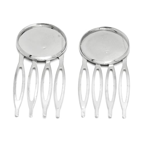 5/10pc Basis Zähne Metall Haar Kamm Clips Klaue Haarnadeln Haar Clips DIY Schmuck Erkenntnisse for Frauen Hochzeit(20mm 10pcs) von OZLCUA