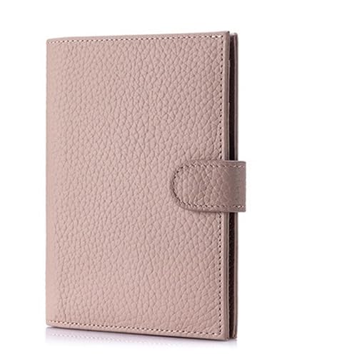 OZLCUA Echtes Leder Reisepass Abdeckung Fall Brieftasche Tasche Karte Halter Rindsleder Geldbörse Dokument Flug(Pink) von OZLCUA