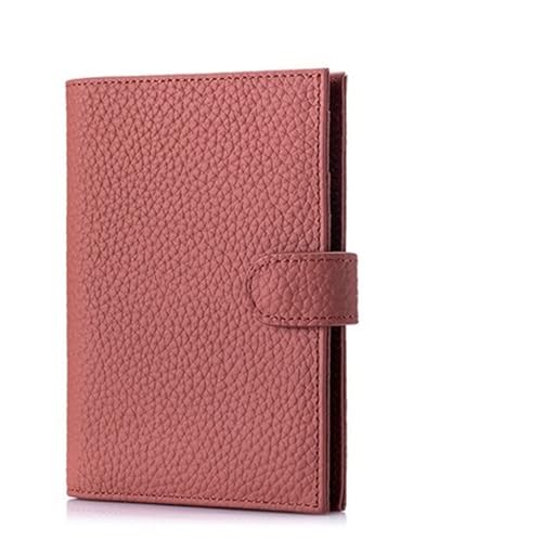 OZLCUA Echtes Leder Reisepass Abdeckung Fall Brieftasche Tasche Karte Halter Rindsleder Geldbörse Dokument Flug(Red) von OZLCUA