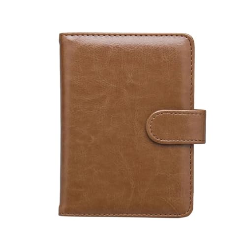 OZLCUA Kartenhalter-Etui Multifunktions-PU-Leder-Haspe-Geldbörsen Geschäftsreise-Passhülle Paket Bargeld-Münzen-Geldbörsen(Brown) von OZLCUA