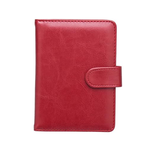 OZLCUA Kartenhalter-Etui Multifunktions-PU-Leder-Haspe-Geldbörsen Geschäftsreise-Passhülle Paket Bargeld-Münzen-Geldbörsen(Red) von OZLCUA