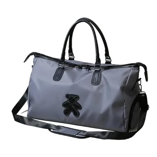 Seesack für Reisen Damen Sporttasche Reisetaschen Wasserdicht Weekender Koffer Handtaschen Gepäck Yoga Umhängetaschen Mit Schuhbeutel Reise Tasche(Grey) von OZLCUA