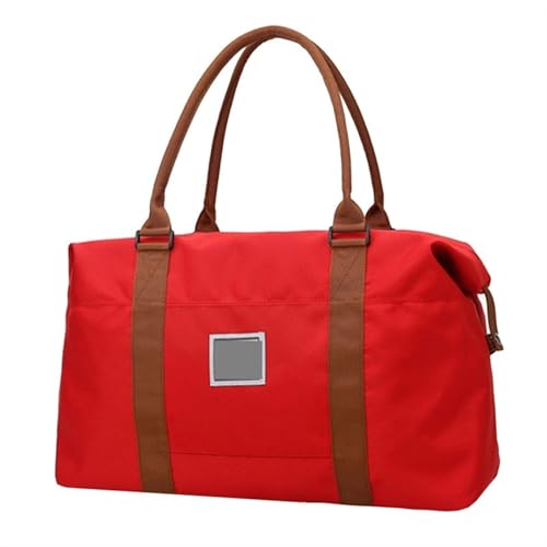 OZLCUA Seesack für Reisen Reisetasche Große Kapazität Männer Hand Gepäck Reise Seesäcke Wochenende Taschen Frauen Multifunktionale Reisetaschen Malas De Viagem Reise Tasche(Red small) von OZLCUA