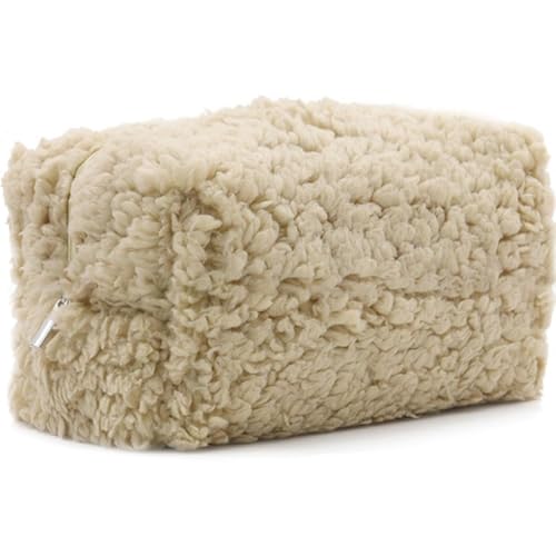 Einfarbige Lammwolle-Make-up-Tasche Damenhandtasche Winter-weiche Handtuch-Stoff-Make-up-Aufbewahrungstasche(E) von OZLMBERN