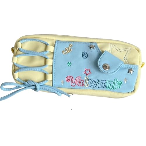 OZLMBERN Bow Pencil Case Female Drawstring Student Stationery Bag Pencil Case Makeup Storage(A) von OZLMBERN