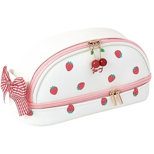 OZLMBERN Pencil Case Stationery Box Student Pencil Case Multifunctional Double Zipper Girl's Heart Stationery Storage Bag von OZLMBERN