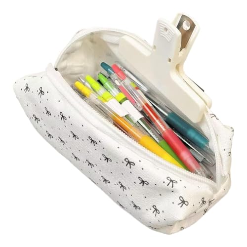 OZLMBERN Schwarze Schleife Stift Tasche Nette Mädchen Student Make-Up Tasche Große Kapazität Schreibwaren Lagerung Tasche von OZLMBERN