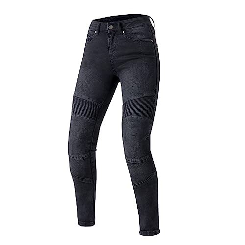 OZONE MOTO Agness II Lady Motorradjeans Damen | Aramidfaser Futter | Knie Protectoren Stufe 2 | Taschen für Hüft und Steißbeinprotektoren | Slim Fit von OZONE MOTO