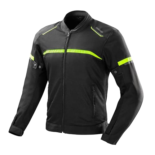 OZONE MOTO Neo Air Motorradjacke Herren | Textil | Ellbogen und Schulterprotektoren Stufe 1 | Rückenprotektortasche | Große Mesh Belüftungspaneele von OZONE MOTO