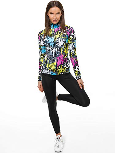 OZONEE Damen 2-Teilig Set Leggings + Sweatjacke Jogginganzug Sportleggings Jogginghose Trainingsanzug Sportanzug Freizeitanzug Sport Anzug Tracksuit Fitnessanzug Lang 777/3584DR Mehrfarbig M von OZONEE