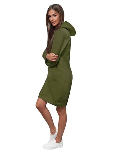 OZONEE Damen Hoodie Kapuzenpullover Lang Sweatjacke Sweatkleid Winterkleid Herbstkleid Kleid Sweatshirt Sweatshirtkleid Kapuzenjacke Kapuzenpulli Kapuze Langarm Sport 777/3127B/29 Khaki XL OZONEE Damen Hoodie Kapuzenpullover Lang Sweatjacke Sweatkleid Winterkleid Herbstkleid Kleid Sweatshirt Sweatshirtkleid Kapuzenjacke Kapuzenpulli Kapuze Langarm Sport 777/3127B/29 Khaki XL von OZONEE