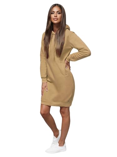 OZONEE Damen Hoodie Kapuzenpullover Lang Sweatjacke Sweatkleid Winterkleid Herbstkleid Kleid Sweatshirt Sweatshirtkleid Kapuzenjacke Kapuzenpulli Kapuze Langarm Sport 777/3127B/6 BEIGE XL OZONEE Damen Hoodie Kapuzenpullover Lang Sweatjacke Sweatkleid Winterkleid Herbstkleid Kleid Sweatshirt Sweatshirtkleid Kapuzenjacke Kapuzenpulli Kapuze Langarm Sport 777/3127B/6 BEIGE XL von OZONEE