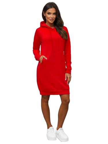 OZONEE Damen Hoodie Kapuzenpullover Lang Sweatjacke Sweatkleid Winterkleid Herbstkleid Kleid Sweatshirt Sweatshirtkleid Kapuzenjacke Kapuzenpulli Kapuze Langarm Sport 777/5398B/18 ROT XL OZONEE Damen Hoodie Kapuzenpullover Lang Sweatjacke Sweatkleid Winterkleid Herbstkleid Kleid Sweatshirt Sweatshirtkleid Kapuzenjacke Kapuzenpulli Kapuze Langarm Sport 777/5398B/18 ROT XL von OZONEE