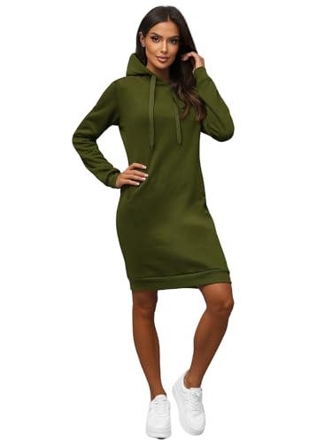 OZONEE Damen Hoodie Kapuzenpullover Lang Sweatjacke Sweatkleid Winterkleid Herbstkleid Kleid Sweatshirt Sweatshirtkleid Kapuzenjacke Kapuzenpulli Kapuze Langarm Sport 777/5398B/29 Khaki L OZONEE Damen Hoodie Kapuzenpullover Lang Sweatjacke Sweatkleid Winterkleid Herbstkleid Kleid Sweatshirt Sweatshirtkleid Kapuzenjacke Kapuzenpulli Kapuze Langarm Sport 777/5398B/29 Khaki L von OZONEE