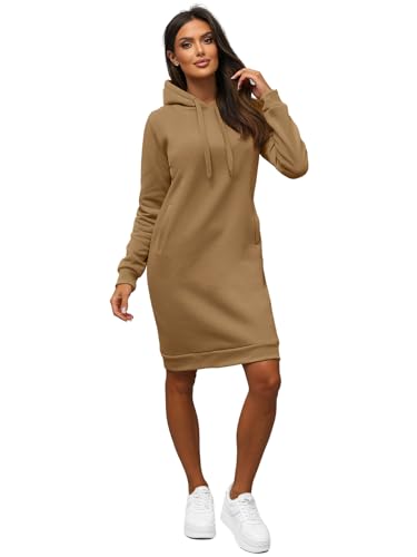 OZONEE Damen Hoodie Kapuzenpullover Lang Sweatjacke Sweatkleid Winterkleid Herbstkleid Kleid Sweatshirt Sweatshirtkleid Kapuzenjacke Kapuzenpulli Kapuze Langarm Sport 777/5398B/91 Dunkelbeige L OZONEE Damen Hoodie Kapuzenpullover Lang Sweatjacke Sweatkleid Winterkleid Herbstkleid Kleid Sweatshirt Sweatshirtkleid Kapuzenjacke Kapuzenpulli Kapuze Langarm Sport 777/5398B/91 Dunkelbeige L von OZONEE