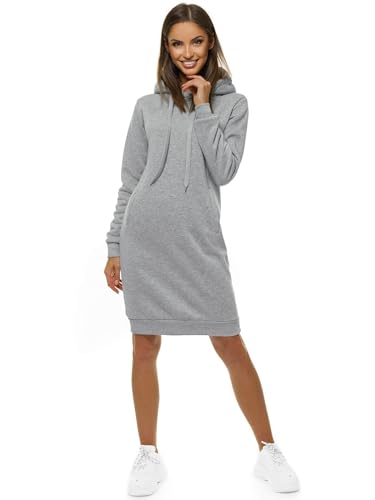 OZONEE Damen Hoodie Kapuzenpullover Lang Sweatjacke Sweatkleid Winterkleid Herbstkleid Kleid Sweatshirt Sweatshirtkleid Kapuzenjacke Kapuzenpulli Kapuze Langarm Sport JS/YS10005/2 GRAU M OZONEE Damen Hoodie Kapuzenpullover Lang Sweatjacke Sweatkleid Winterkleid Herbstkleid Kleid Sweatshirt Sweatshirtkleid Kapuzenjacke Kapuzenpulli Kapuze Langarm Sport JS/YS10005/2 GRAU M von OZONEE