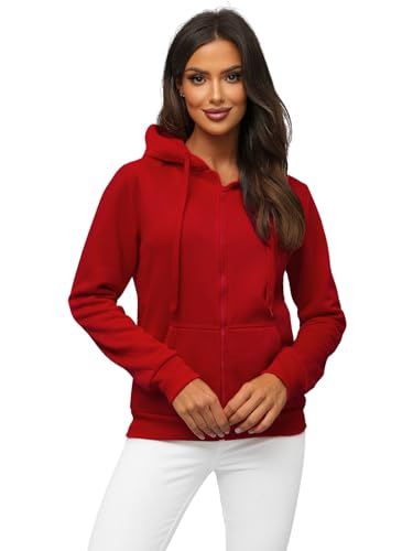 OZONEE Damen Kapuzenpullover Sweatjacke Sweatshirt Farbvarianten Kapuzenjacke Kapuzenpulli Langarm Kapuze Hoodie Sport Style Casual Fitness Basic Training 777/7376B DUNKELROT S OZONEE Damen Kapuzenpullover Sweatjacke Sweatshirt Farbvarianten Kapuzenjacke Kapuzenpulli Langarm Kapuze Hoodie Sport Style Casual Fitness Basic Training 777/7376B DUNKELROT S von OZONEE