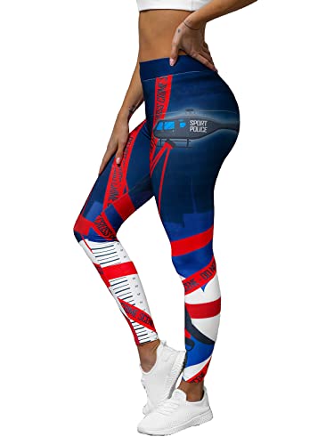 OZONEE Damen Leggings Leggins Lang Sportleggings Baumwolle Blickdicht High Waist Hüfthoch Hohe Taille Hochbund Knöchellang Sport Motiv Einfarbig 777/8316S Mehrfarbig M von OZONEE