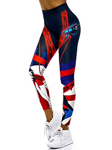 OZONEE Damen Leggings Leggins Lang Sportleggings Baumwolle Blickdicht High Waist Hüfthoch Hohe Taille Hochbund Knöchellang Sport Unifarbe Einfarbig O/20935 Mehrfarbig M von OZONEE