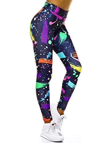 OZONEE Damen Leggings Leggins Lang Sportleggings Baumwolle Blickdicht High Waist Hüfthoch Hohe Taille Hochbund Knöchellang Sport Unifarbe Einfarbig O/20973 Mehrfarbig S von OZONEE