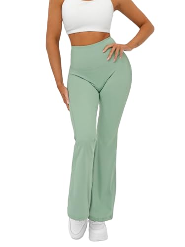 OZONEE Damen Schlag Leggings Schlaghose Flared Leggins Bootcut Yoga Yogahose Lang Sportleggings Baumwolle Blickdicht High Waist Hüfthoch Hohe Taille 777/3240S/127 PFEFFERMINZ XL OZONEE Damen Schlag Leggings Schlaghose Flared Leggins Bootcut Yoga Yogahose Lang Sportleggings Baumwolle Blickdicht High Waist Hüfthoch Hohe Taille 777/3240S/127 PFEFFERMINZ XL von OZONEE
