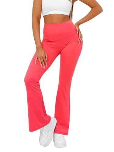 OZONEE Damen Schlag Leggings Schlaghose Flared Leggins Bootcut Yoga Yogahose Lang Sportleggings Baumwolle Blickdicht High Waist Hüfthoch Hohe Taille 777/5032S Himbeere XL OZONEE Damen Schlag Leggings Schlaghose Flared Leggins Bootcut Yoga Yogahose Lang Sportleggings Baumwolle Blickdicht High Waist Hüfthoch Hohe Taille 777/5032S Himbeere XL von OZONEE