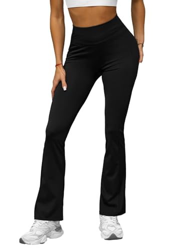 OZONEE Damen Schlag Leggings Schlaghose Flared Leggins Bootcut Yoga Yogahose Lang Sportleggings Baumwolle Blickdicht High Waist Hüfthoch Hohe Taille 777/9626S/3 SCHWARZ S/M OZONEE Damen Schlag Leggings Schlaghose Flared Leggins Bootcut Yoga Yogahose Lang Sportleggings Baumwolle Blickdicht High Waist Hüfthoch Hohe Taille 777/9626S/3 SCHWARZ S/M von OZONEE