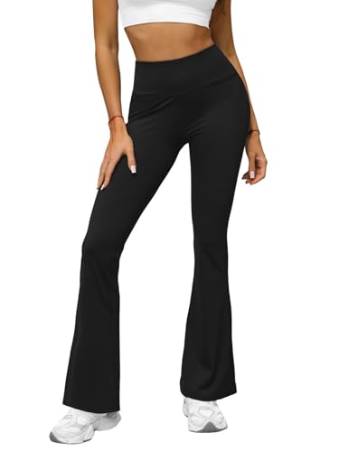 OZONEE Damen Schlag Leggings Schlaghose Flared Leggins Bootcut Yoga Yogahose Lang Sportleggings Baumwolle Blickdicht High Waist Hüfthoch Hohe Taille JS/17K588Z/3 SCHWARZ L OZONEE Damen Schlag Leggings Schlaghose Flared Leggins Bootcut Yoga Yogahose Lang Sportleggings Baumwolle Blickdicht High Waist Hüfthoch Hohe Taille JS/17K588Z/3 SCHWARZ L von OZONEE