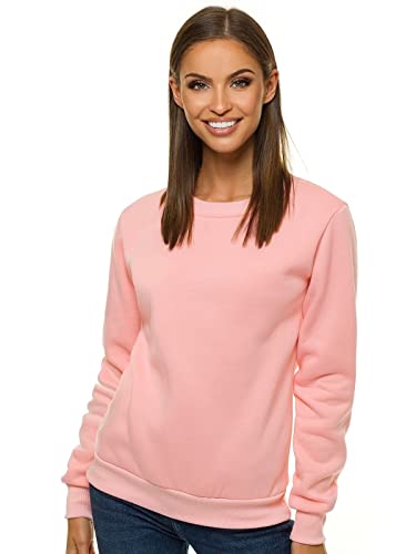 OZONEE Damen Sweatshirt Pullover Langarm Farbvarianten Langarmshirt Pulli ohne Kapuze Baumwolle Baumwollemischung Classic Basic Rundhals-Ausschnitt Sport 777/4160B PUDERROSA S OZONEE Damen Sweatshirt Pullover Langarm Farbvarianten Langarmshirt Pulli ohne Kapuze Baumwolle Baumwollemischung Classic Basic Rundhals-Ausschnitt Sport 777/4160B PUDERROSA S von OZONEE