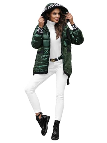 OZONEE Damen Winterjacke Jacke Winter Farbvarianten Übergangsjacke Warm Bomberjacke Steppjacke Wintermantel Daunenjacke Leichte Outdoor Puffer Jacket Übergangs 777/1420K/238 GRÜN L OZONEE Damen Winterjacke Jacke Winter Farbvarianten Übergangsjacke Warm Bomberjacke Steppjacke Wintermantel Daunenjacke Leichte Outdoor Puffer Jacket Übergangs 777/1420K/238 GRÜN L von OZONEE