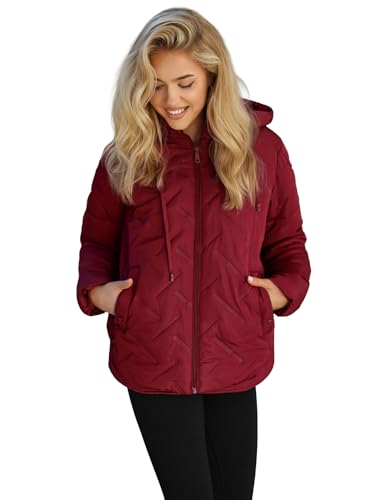 OZONEE Damen Winterjacke Jacke Winter Farbvarianten Übergangsjacke Warm Bomberjacke Steppjacke Wintermantel Daunenjacke Leichte Outdoor Puffer Jacket Übergangs 777/2007K/06 BURGUND M OZONEE Damen Winterjacke Jacke Winter Farbvarianten Übergangsjacke Warm Bomberjacke Steppjacke Wintermantel Daunenjacke Leichte Outdoor Puffer Jacket Übergangs 777/2007K/06 BURGUND M von OZONEE