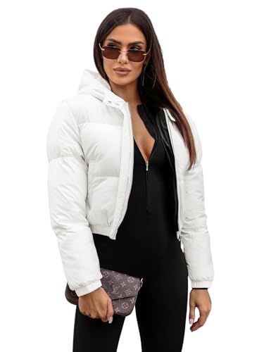 OZONEE Damen Winterjacke Jacke Winter Farbvarianten Übergangsjacke Warm Bomberjacke Steppjacke Wintermantel Daunenjacke Leichte Outdoor Puffer Jacket Übergangs 777/2697K/281 WEIß XL OZONEE Damen Winterjacke Jacke Winter Farbvarianten Übergangsjacke Warm Bomberjacke Steppjacke Wintermantel Daunenjacke Leichte Outdoor Puffer Jacket Übergangs 777/2697K/281 WEIß XL von OZONEE