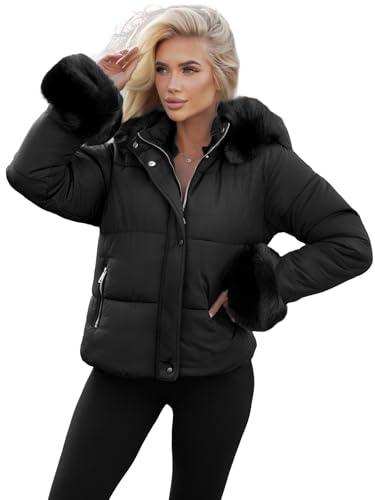 OZONEE Damen Winterjacke Jacke Winter Farbvarianten Übergangsjacke Warm Bomberjacke Steppjacke Wintermantel Daunenjacke Leichte Outdoor Puffer Jacket Übergangs 777/3877K/392 SCHWARZ L von OZONEE