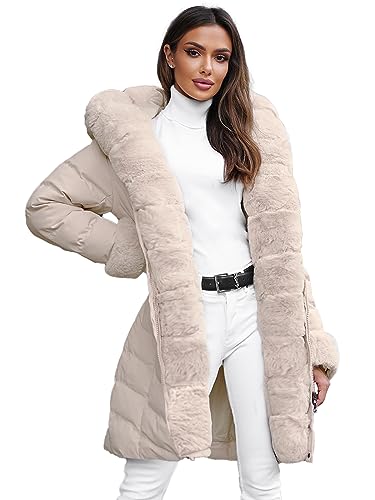 OZONEE Damen Winterjacke Jacke Winter Farbvarianten Übergangsjacke Warm Bomberjacke Steppjacke Wintermantel Daunenjacke Leichte Outdoor Puffer Jacket Übergangs 777/4761K/254 ECRU XL von OZONEE