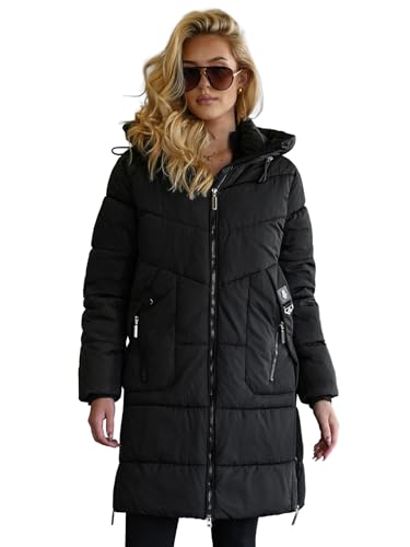 OZONEE Damen Winterjacke Jacke Winter Farbvarianten Übergangsjacke Warm Bomberjacke Steppjacke Wintermantel Daunenjacke Leichte Outdoor Puffer Jacket Übergangs 777/5826K/392 SCHWARZ L von OZONEE