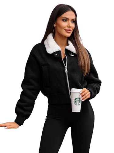 OZONEE Damen Winterjacke Jacke Winter Farbvarianten Übergangsjacke Warm Bomberjacke Steppjacke Wintermantel Daunenjacke Leichte Outdoor Puffer Jacket Übergangs 777/7638K SCHWARZ XXL von OZONEE