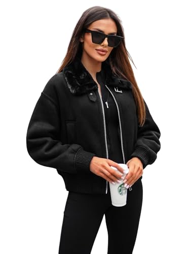 OZONEE Damen Winterjacke Jacke Winter Farbvarianten Übergangsjacke Warm Bomberjacke Steppjacke Wintermantel Daunenjacke Leichte Outdoor Puffer Jacket Übergangs 777/7638K SCHWARZ XXL von OZONEE