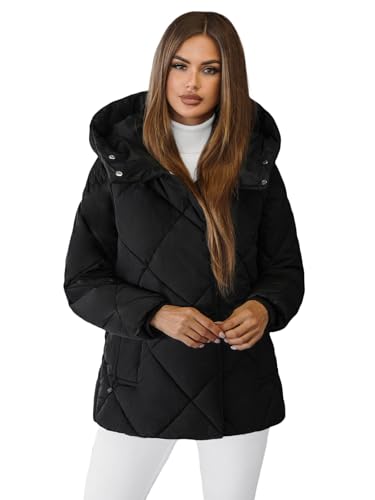 OZONEE Damen Winterjacke Jacke Winter Farbvarianten Übergangsjacke Warm Bomberjacke Steppjacke Wintermantel Daunenjacke Leichte Outdoor Puffer Jacket Übergangs 777/8061K/392 SCHWARZ S OZONEE Damen Winterjacke Jacke Winter Farbvarianten Übergangsjacke Warm Bomberjacke Steppjacke Wintermantel Daunenjacke Leichte Outdoor Puffer Jacket Übergangs 777/8061K/392 SCHWARZ S von OZONEE
