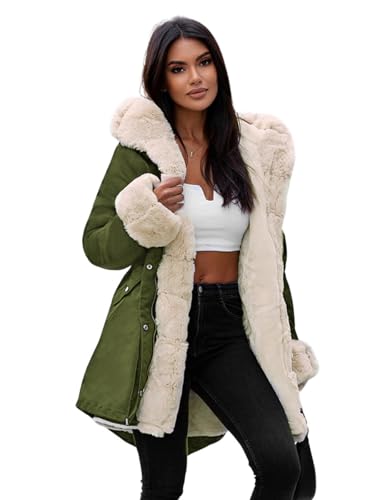 OZONEE Damen Winterjacke Jacke Winter Farbvarianten Übergangsjacke Warm Bomberjacke Steppjacke Wintermantel Daunenjacke Leichte Outdoor Puffer Jacket Übergangs JS/M763Z/136 GRÜN L von OZONEE