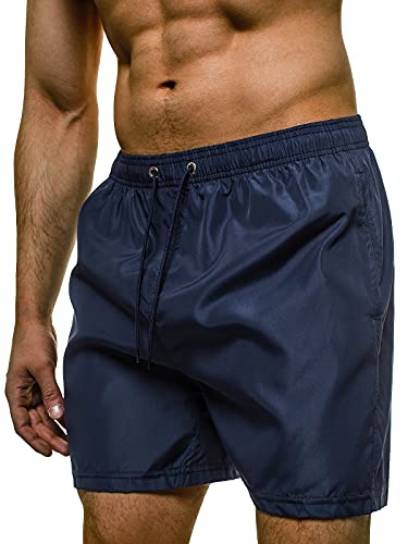 OZONEE Herren Badehose Badeshorts Eng Lang Shorts Sporthose Jogginghose Kurz Laufshorts Sport Sportshorts Trainingshose Schwimmhose Sweatshorts Freizeithose Hose O/YW02002/4 DUNKELBLAU M von OZONEE