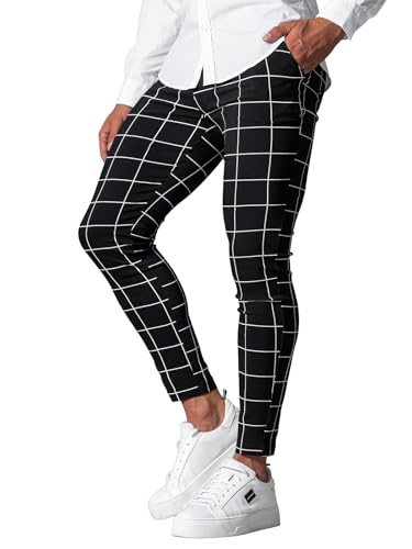 OZONEE Herren Chino Hose Chinos Stoffhose Chinohose Anzughose Anzug Herrenhose Röhrenhose Pants Elegant Business Slim Fit Regular Klassisch Classic Basic O/P4009Z SCHWARZ 2XL von OZONEE