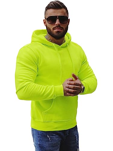 OZONEE Herren Hoodie Sweatjacke Kapuzenpullover Sweatshirt Farbvarianten Kapuzenjacke Kapuzenpulli mit Reißverschluss Langarm Sport Style Casual Fitness Training Basic 777/948B SELADONGRÜN L von OZONEE