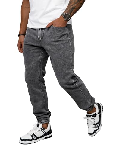 OZONEE Herren Jeans Hose Herrenjeans Jeanshose Skinny Röhrenjeans Biker Jogger Stretch Regular Slim Fit Straight Sportjeans Cargohose Cargo Destroyed Look Verwaschen NB/MP0272GSZ DUNKELGRAU XL von OZONEE