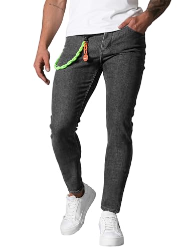 OZONEE Herren Jeans Hose Herrenjeans Jeanshose Skinny Röhrenjeans Biker Stretch Regular Slim Fit Straight Sportjeans Herrenhose Denim Baumwolle Baumwollmischung NB/MP0191GZ DUNKELGRAU 34 von OZONEE